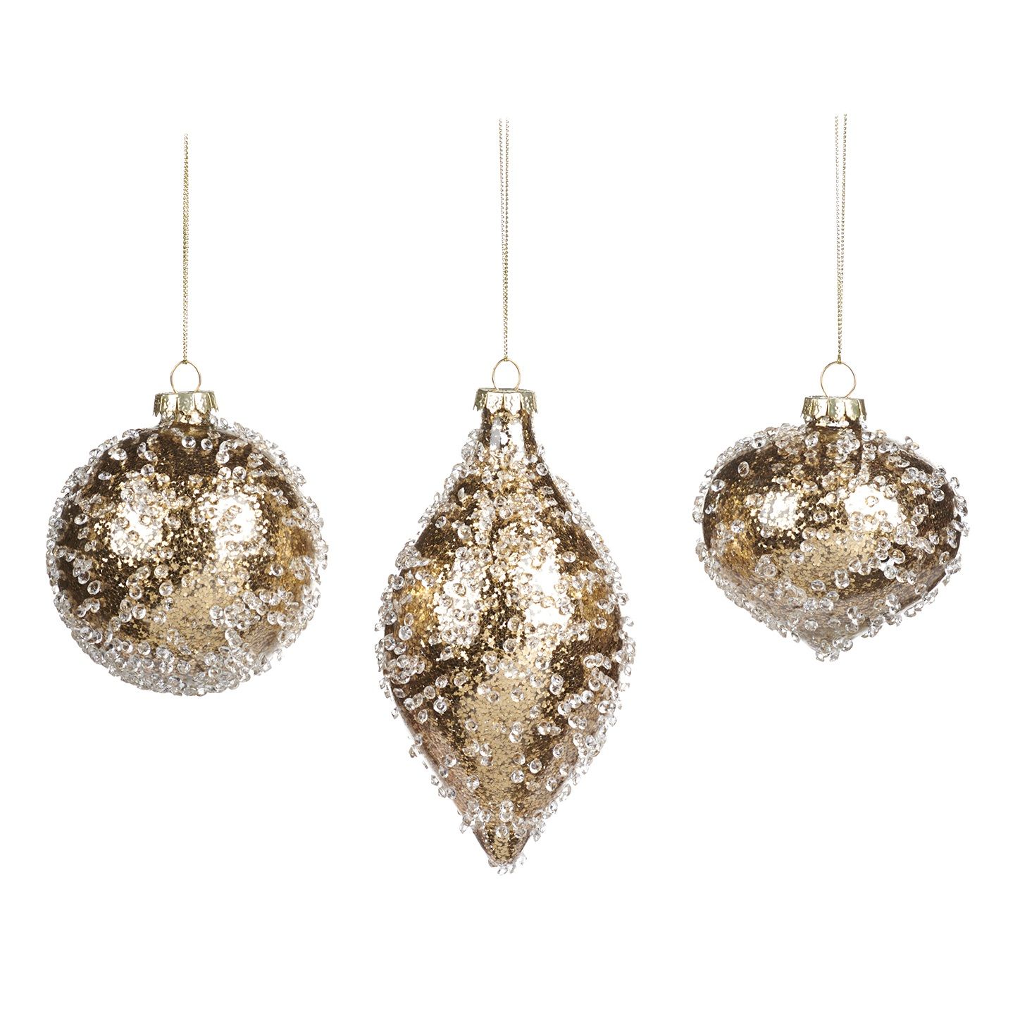 Glasbal spetterend goud