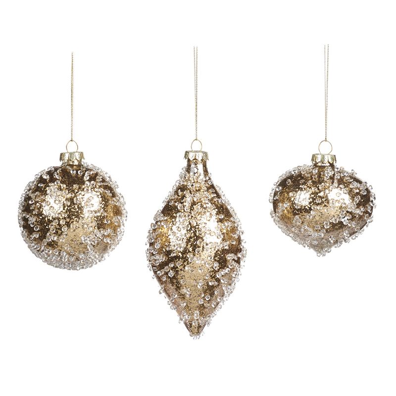 Glasbal spetterend goud