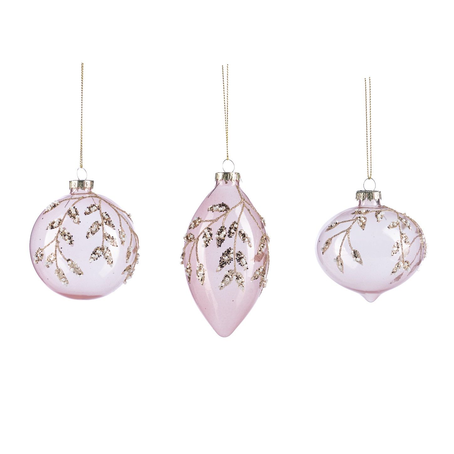 Glasbal gouden blaadjes