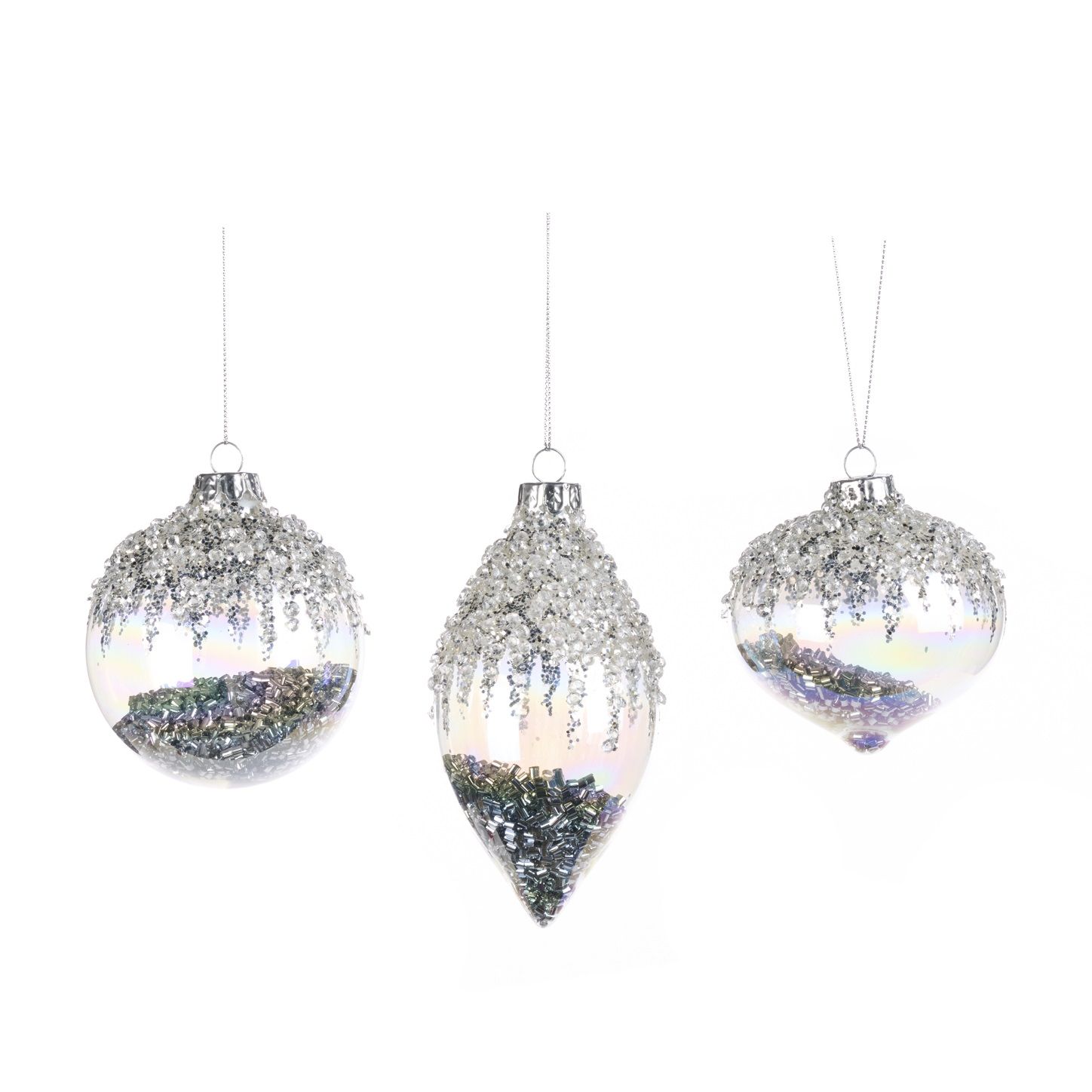 Glasbal Juweel zilver