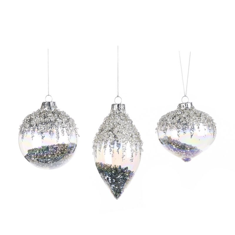 Glasbal Juweel zilver