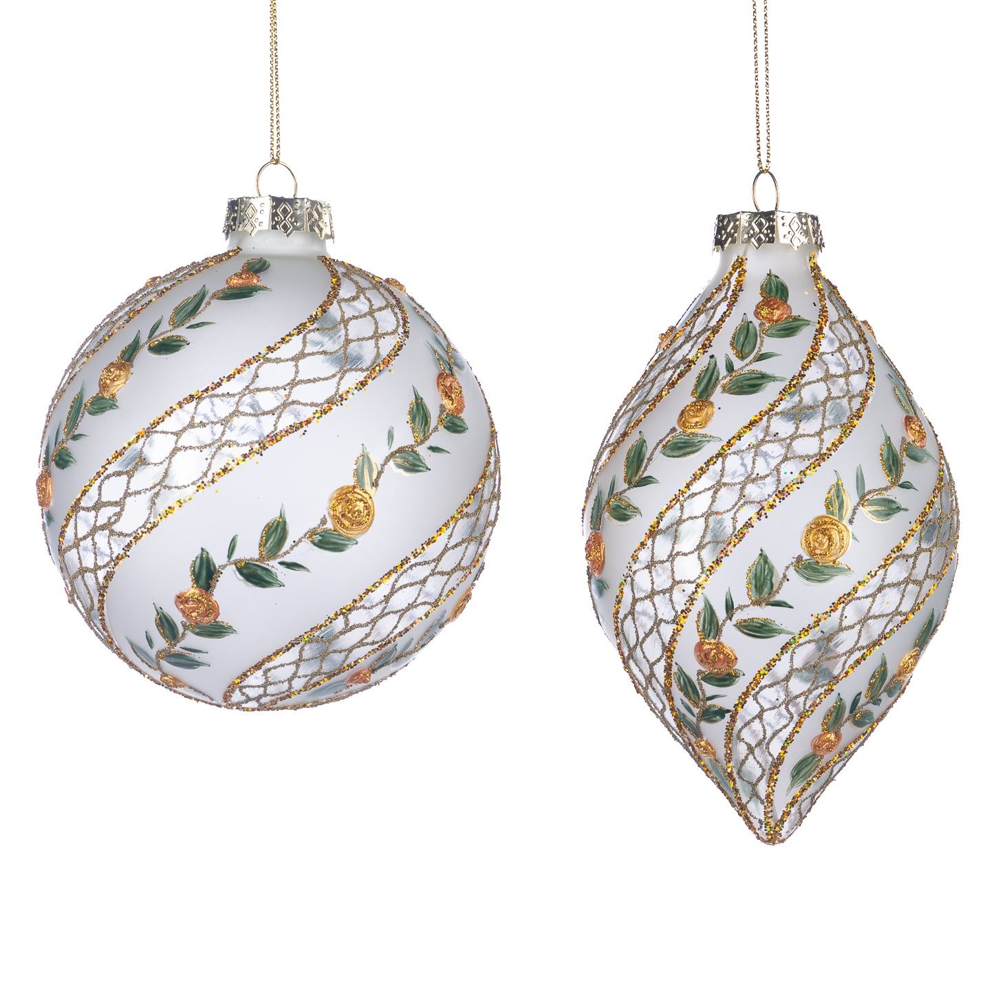 Glasbal met bloemen