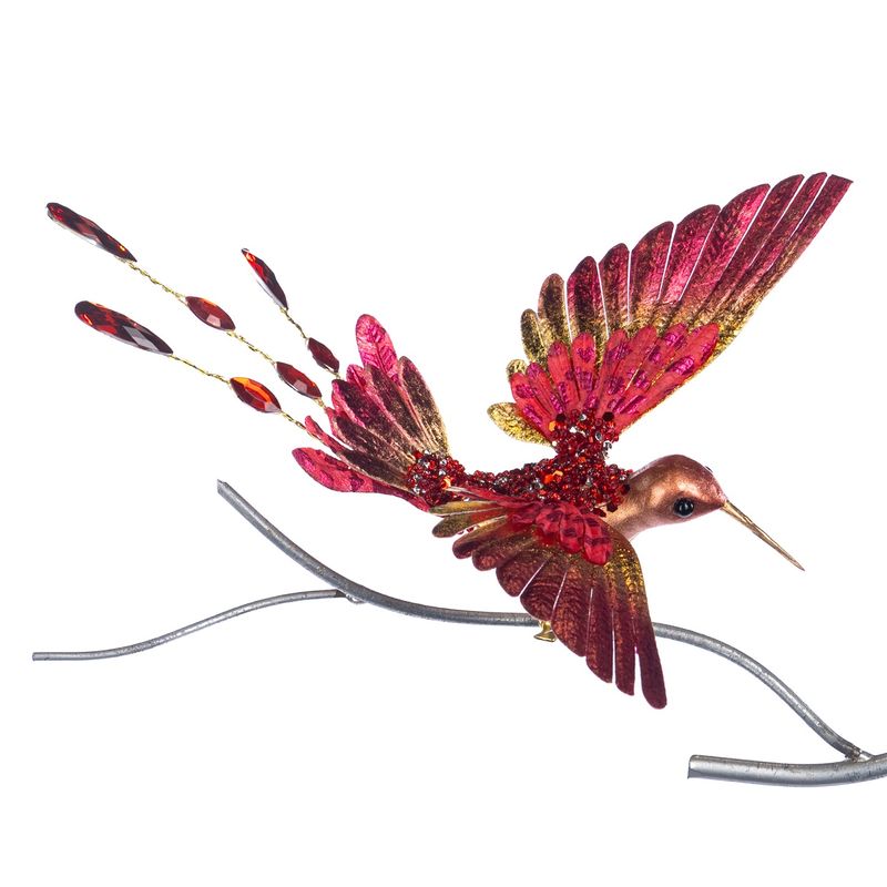 Metalen kolibrie rood/paars