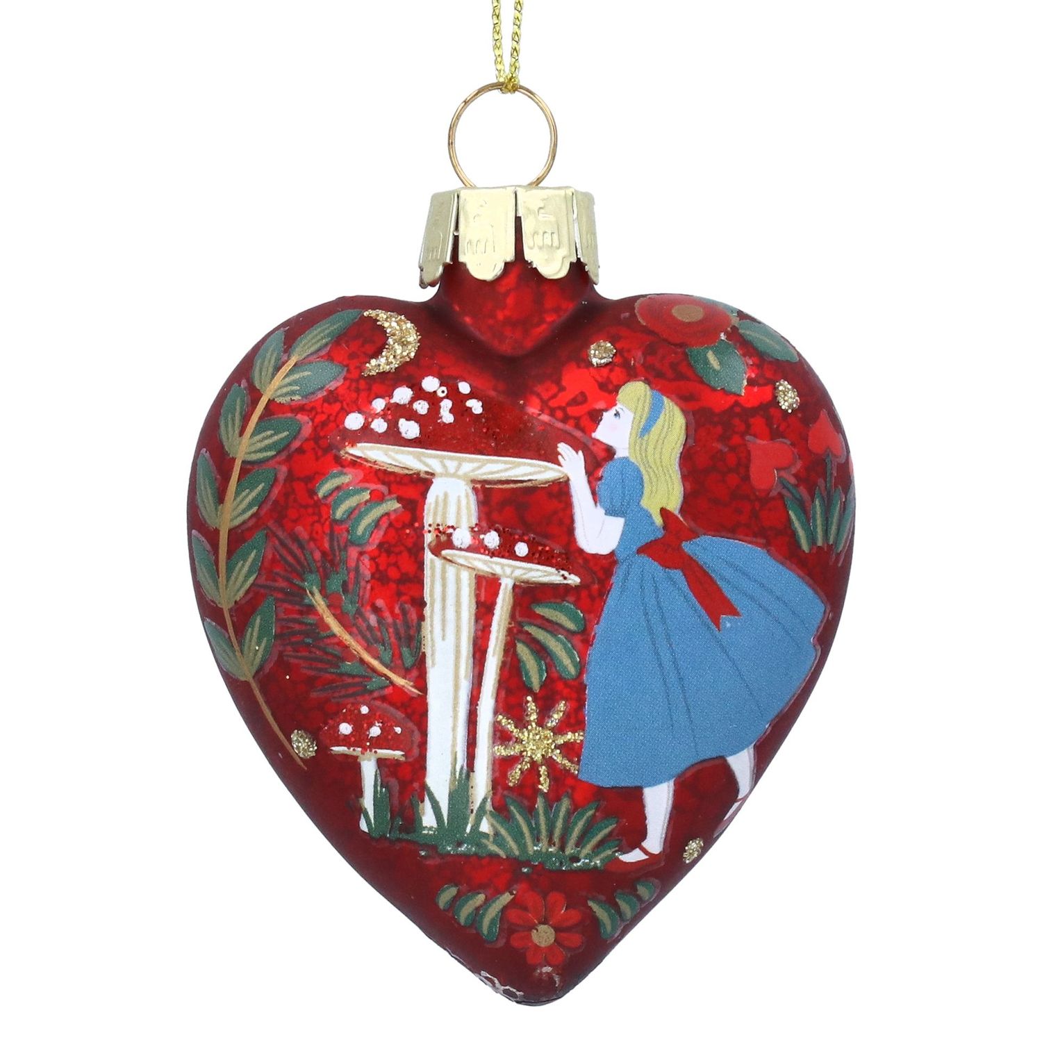 Antiek Alice Wonderland hart