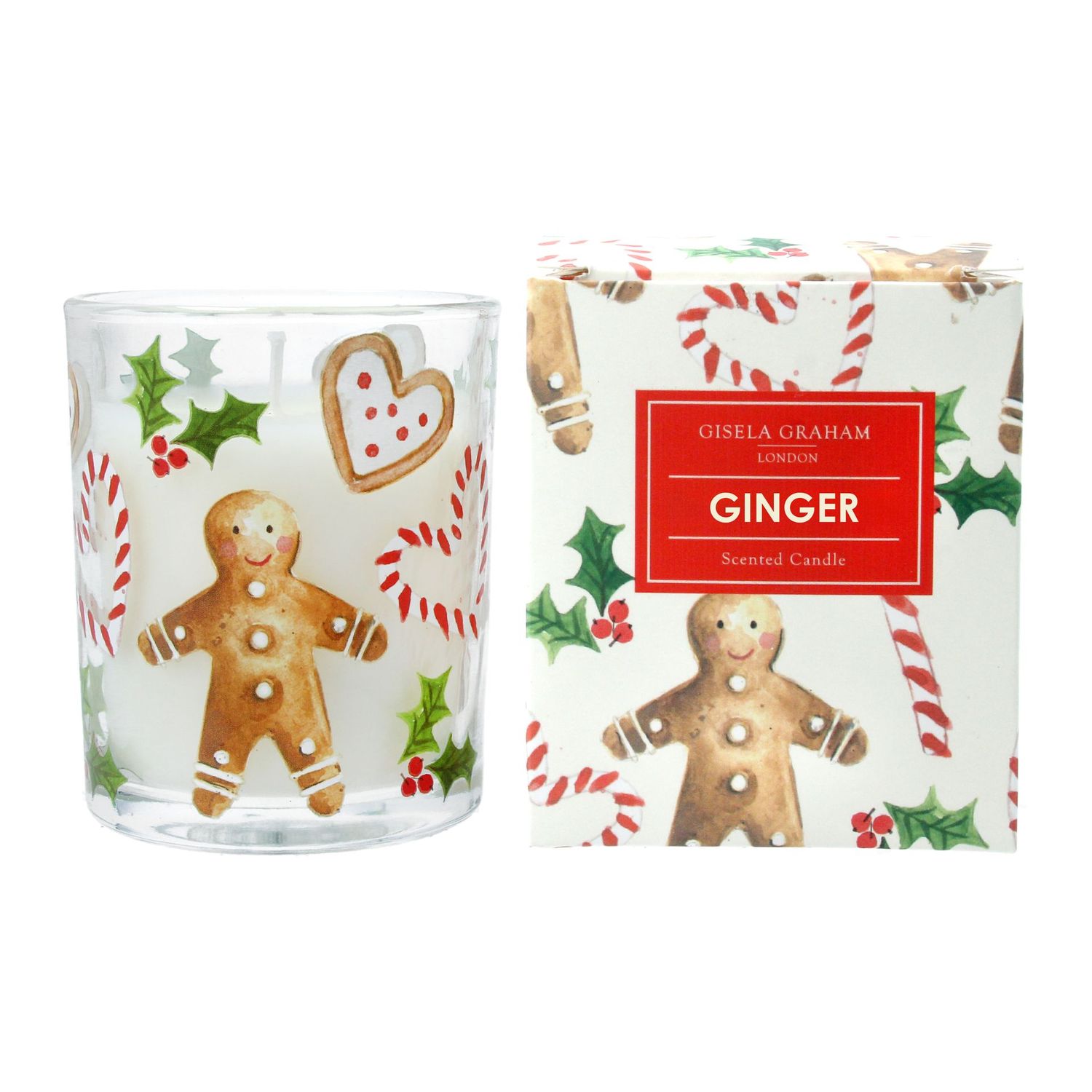 Gingerbread & Candy Cane Boxed Candle, Small