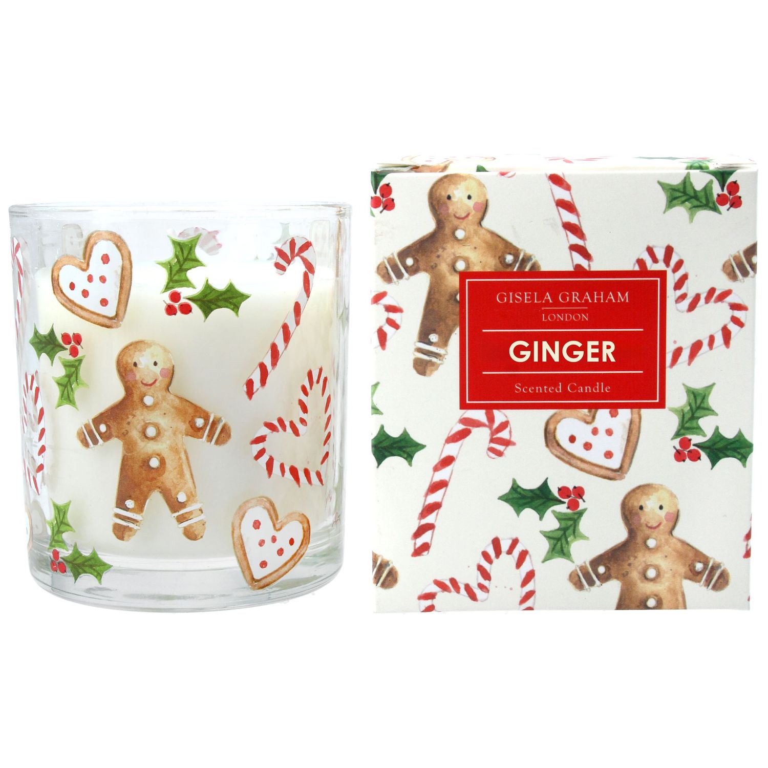 Gingerbread & Candy Cane Boxed Candle Large