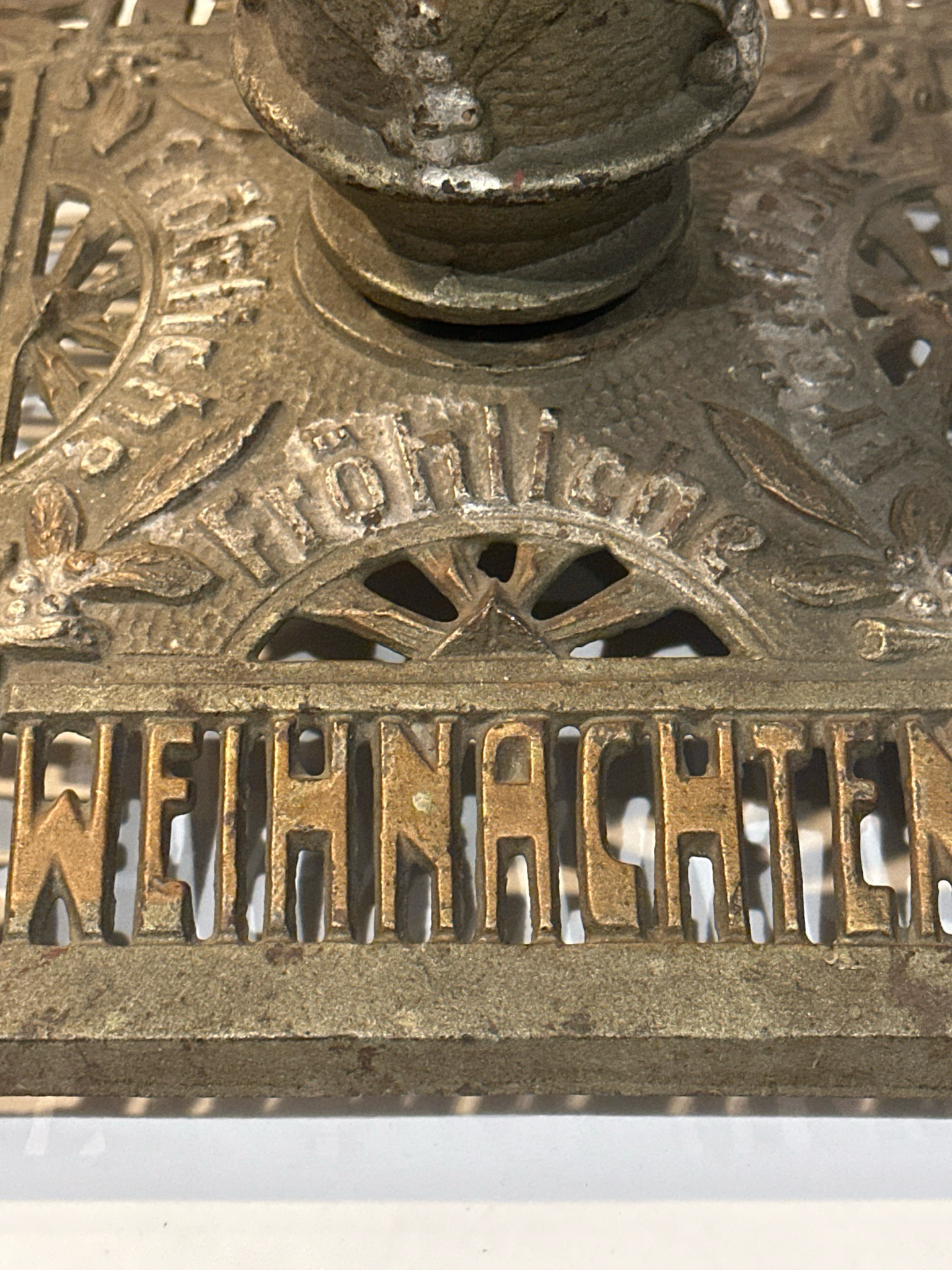 Antieke weinacht kerstboom standaard