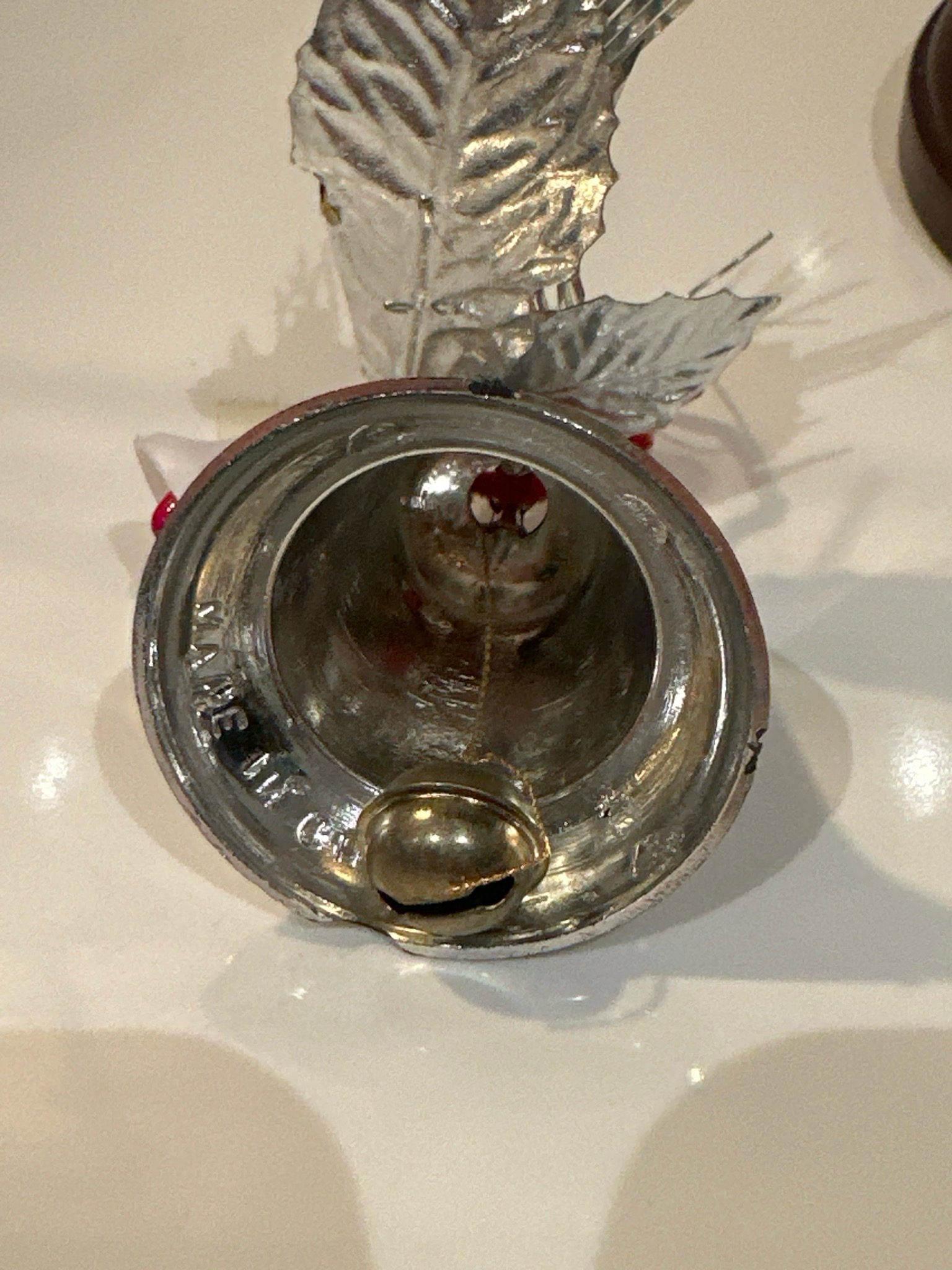 Zilver kerstklokje / jr 50 / 5 cm