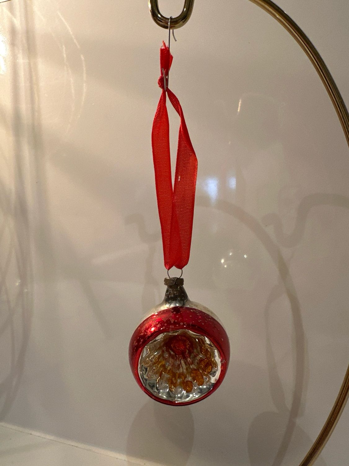 Deukbal rood / zilver / jr 40 / 6 cm