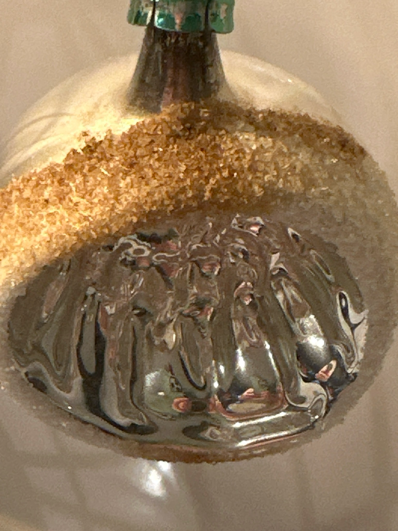 Deukbal zilver, gesuikerde rand / jr 40 / 6 cm