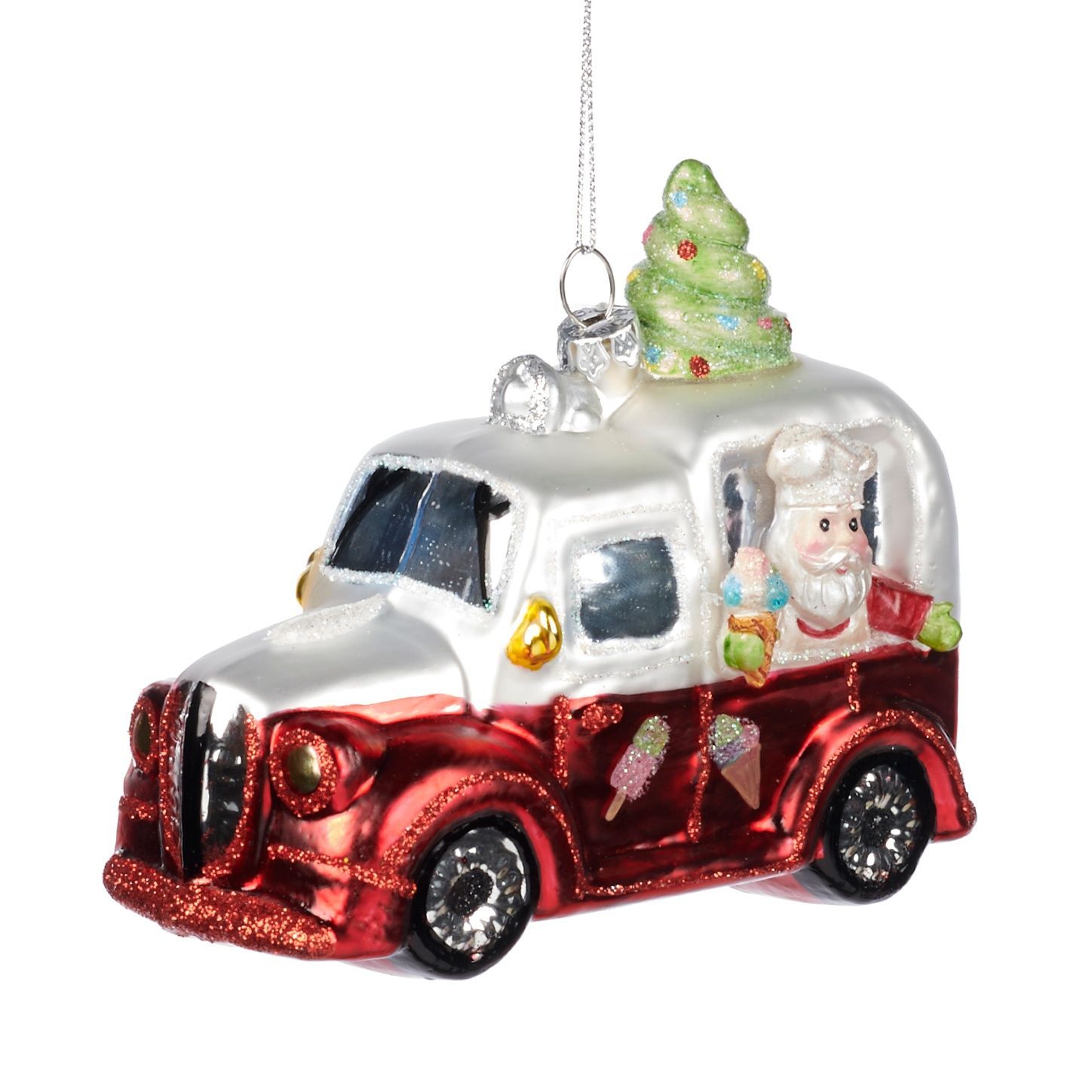 Santa in ijscowagen