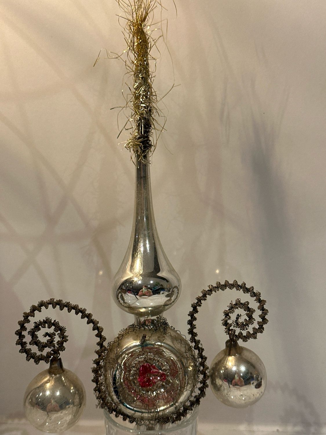 Piek met glasballen / jr 40 / 23 cm