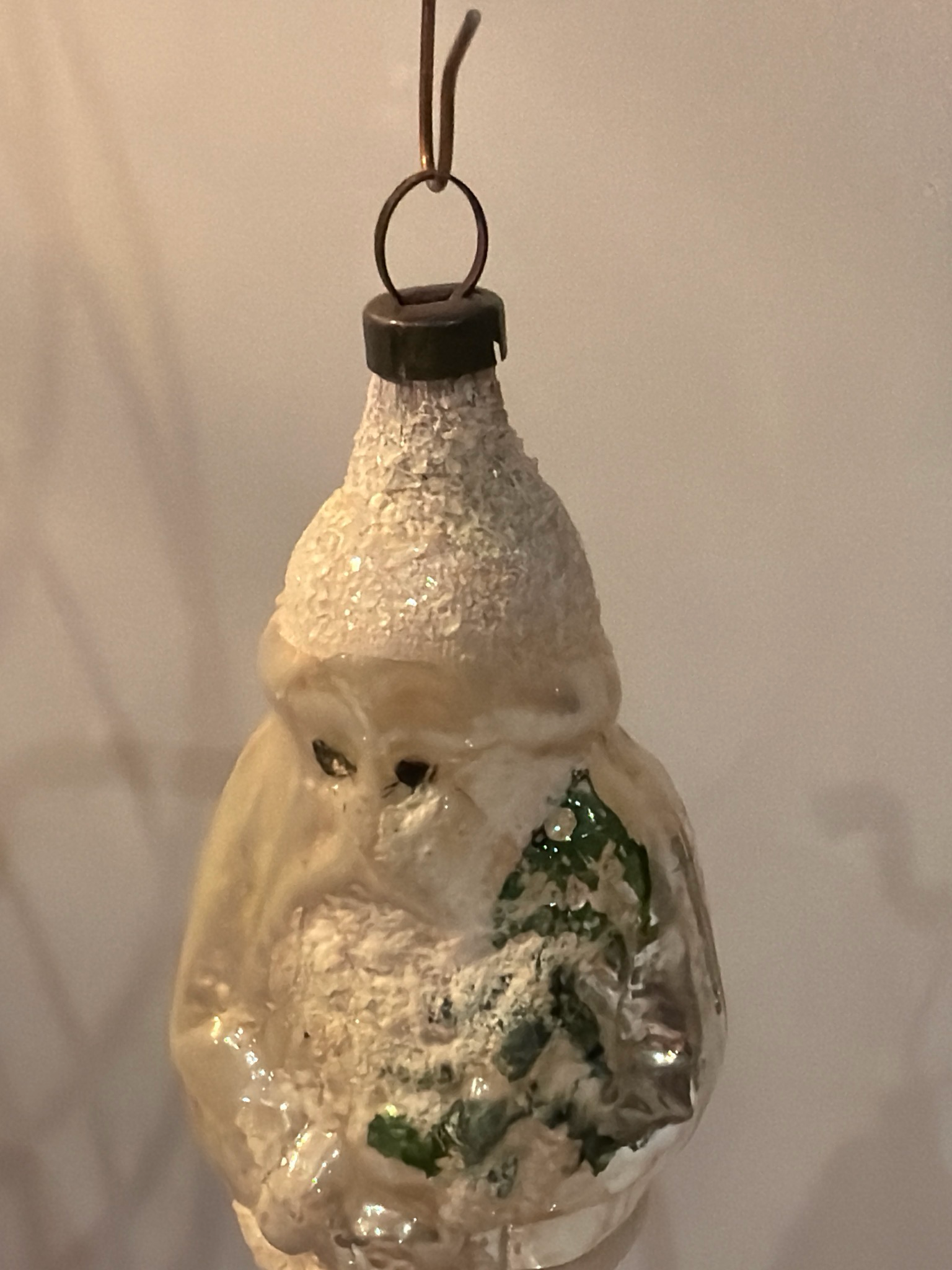 Kerstman groene sjaal / jr 50 / 8 cm