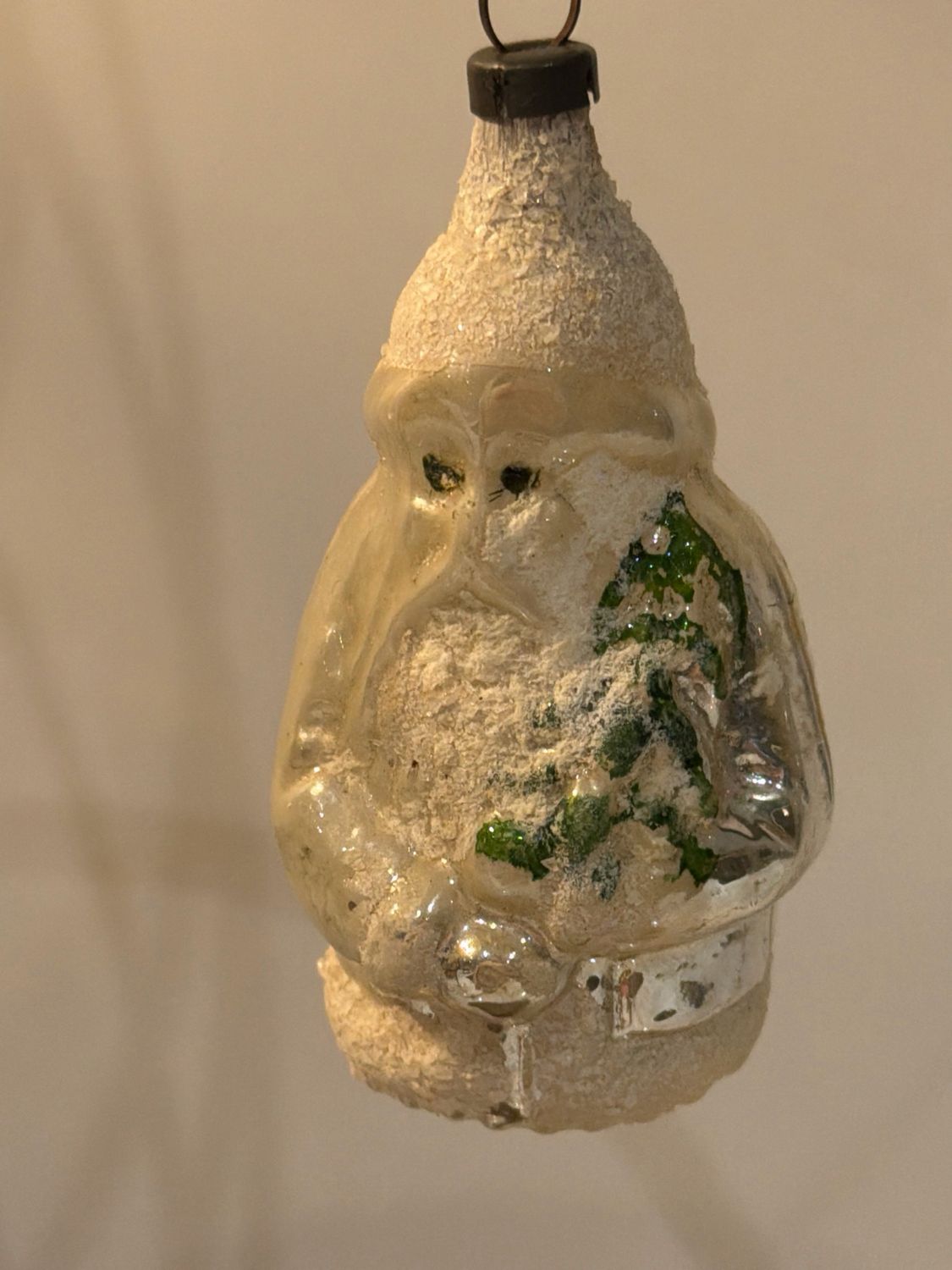 Kerstman groene sjaal / jr 50 / 8 cm