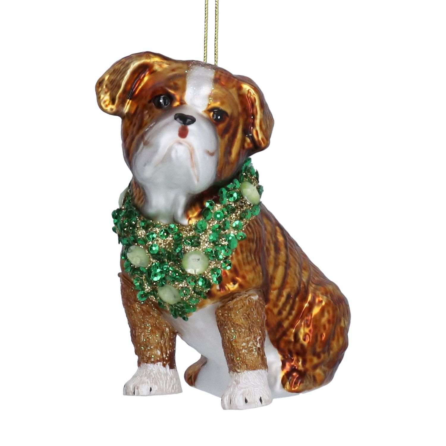 Glas Bulldog  kerstkrans