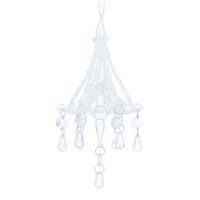 Kroonluchter met transparante kralen