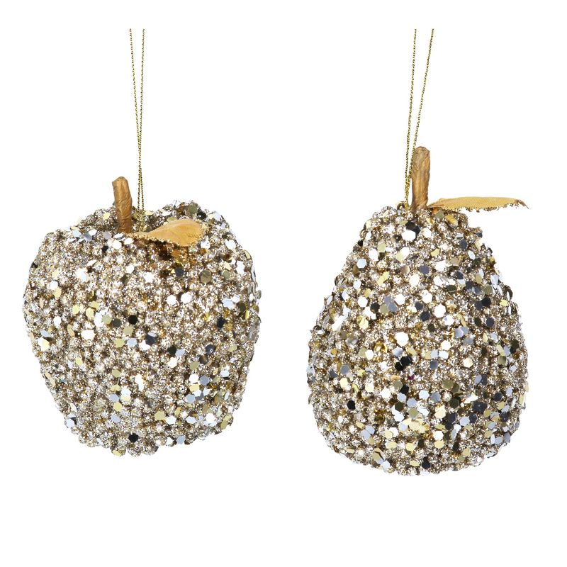 Goudkleurige pailletten fruit