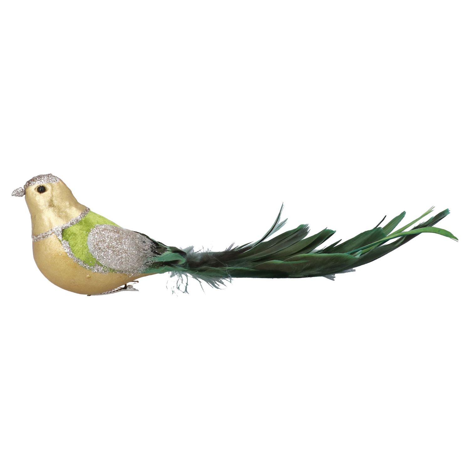 Gouden vogel met groene staart​
