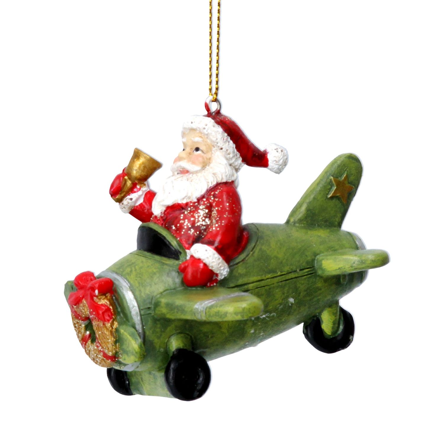 Kerstman in een vliegtuig
