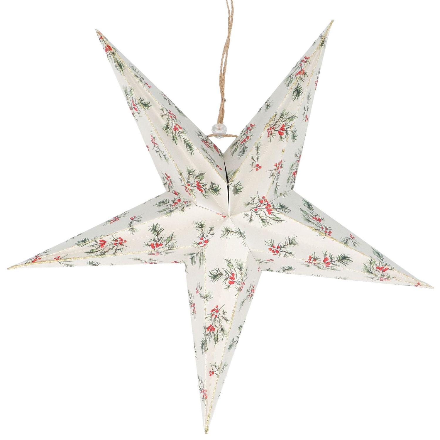 Ster  Wit met dennenrood