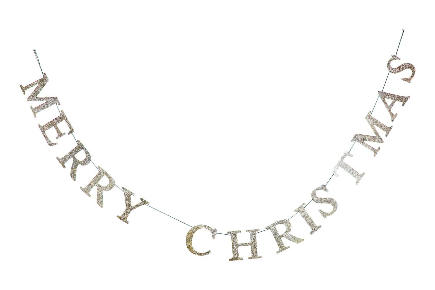 Gouden glitter Merry Christmas' slinger