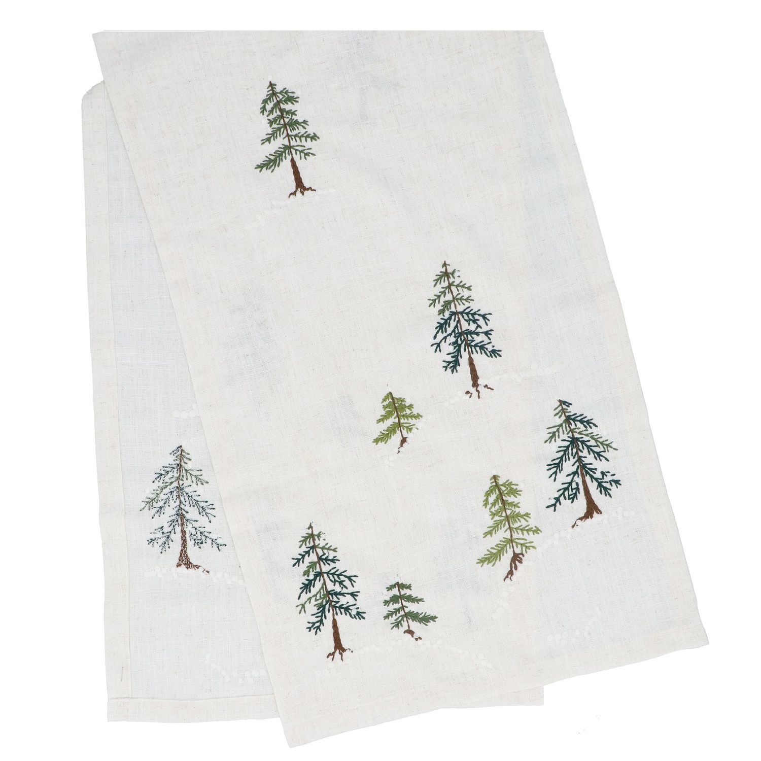 Tafelloper geborduurde bomen