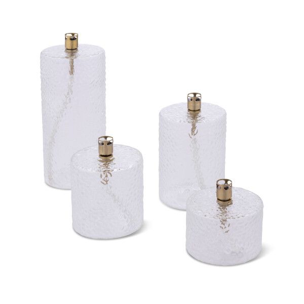 Cylinder Hammered brass olielamp