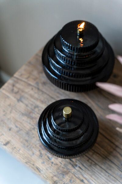 Twin Smoked brass M olielamp