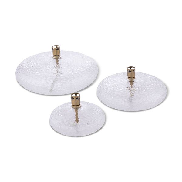 Disc Hammered brass S olielamp
