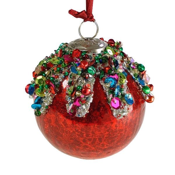 Kleurrijke diamanten bal rood