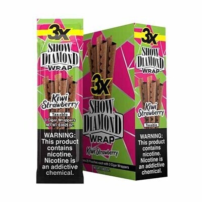 3x Show Diamond Kiwi Straw