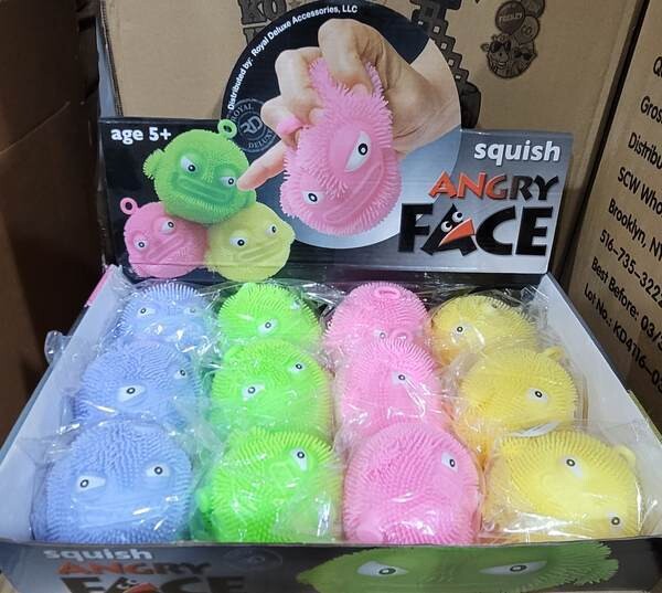 Squish Angry Face Toy