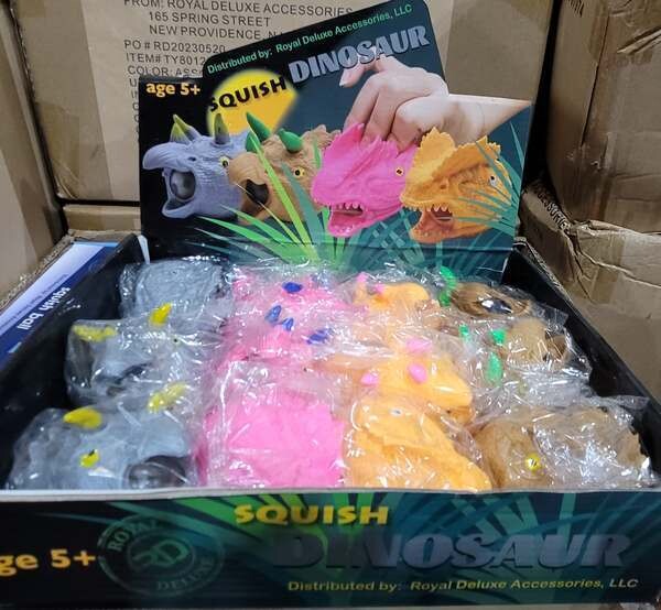 Dino Face Squish Toy