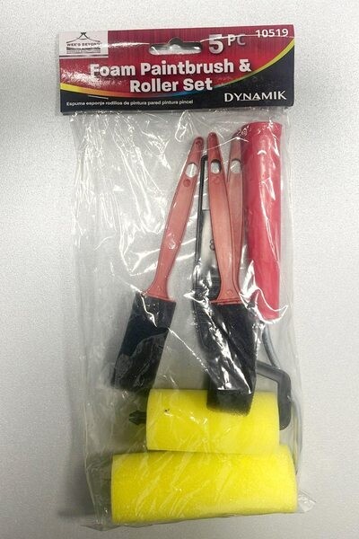 Foam Paintbrush Roller 5pc