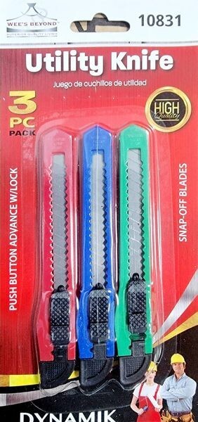 Utility Knife 3Pc