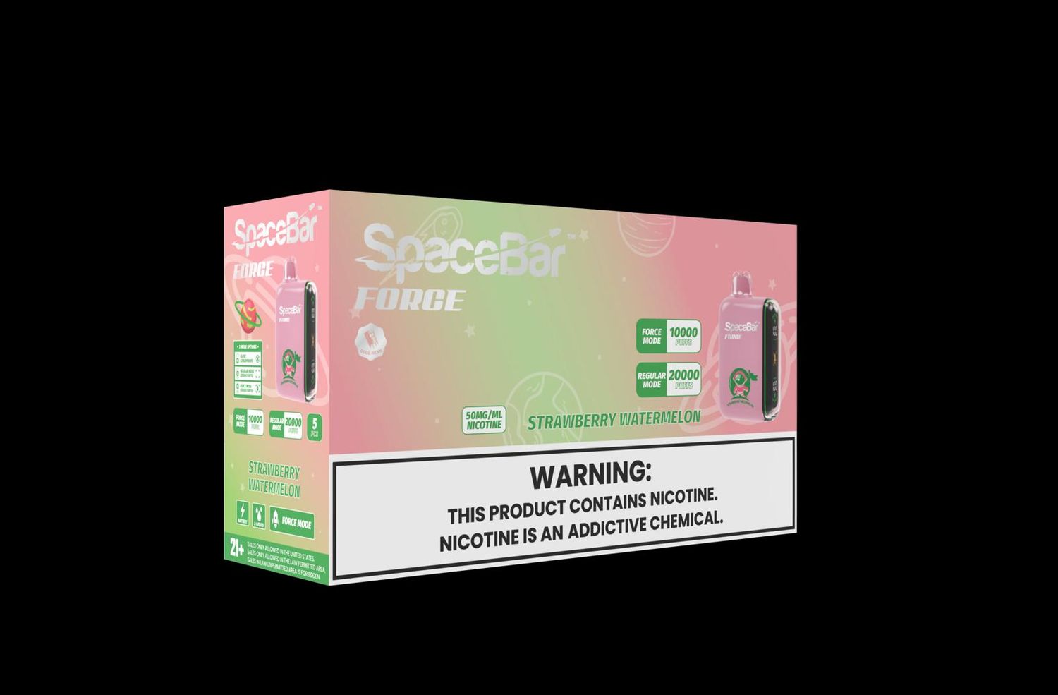 SpaceB Force Straw Watermelon
