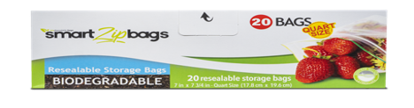 Bio. SmartZipBags Quart 48/15