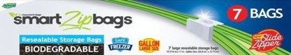 Bio. SmartZipBags Quart w/Slider 48/15