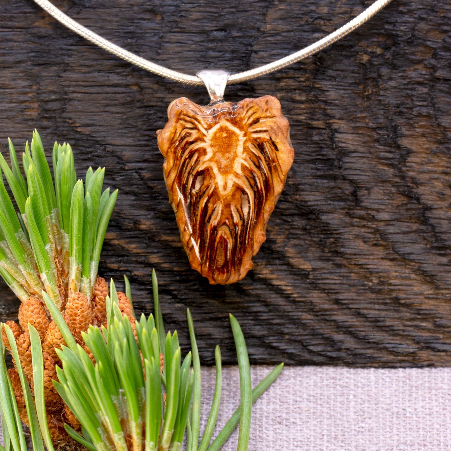 Pinecone Pendant - Long Cut