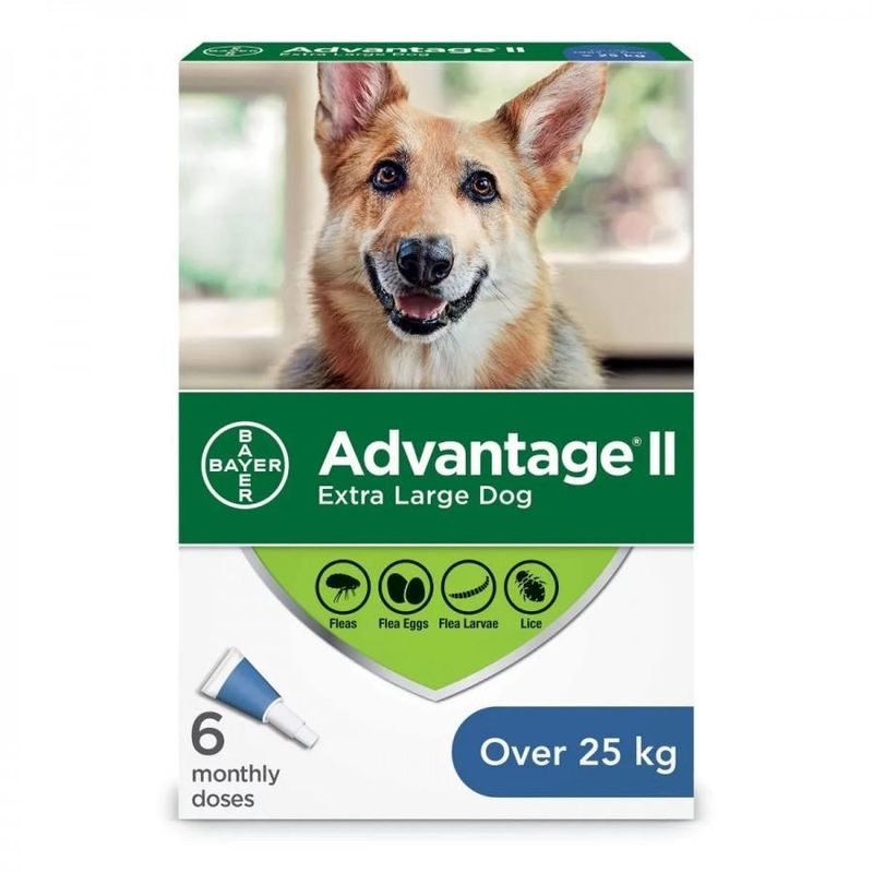 ADVANTAGE II - Xtra Large Dog (Over 25 kg) - 6 Pack