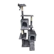 Burgham Multi Level Cat Furntr w/ Hideouts 69&quot;