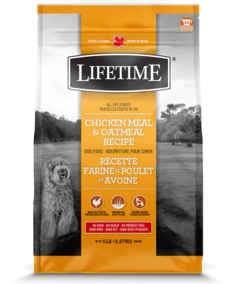 Lifetime Yellow  All Stages Canine Food Chicken &amp; Oatmeal 11.4 kg