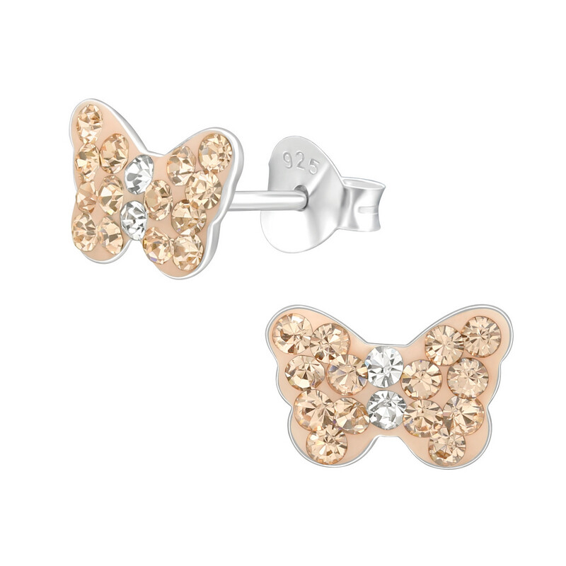 Butterfly Crystal Ear Studs