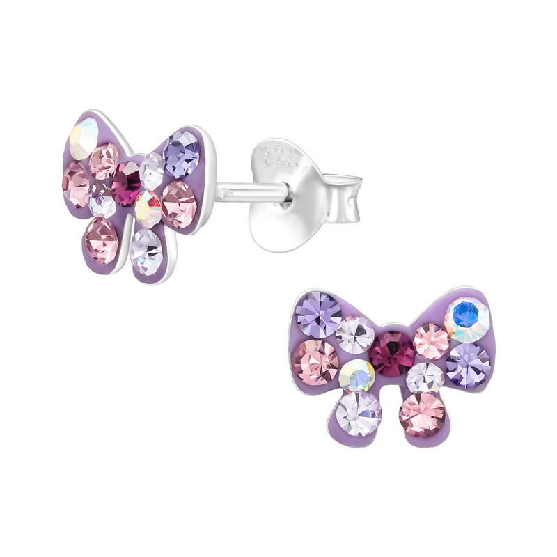 Bow Crystal Ear Studs