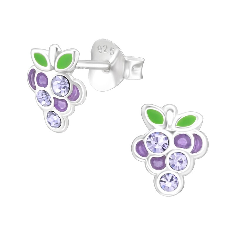 Grapes Crystal Ear Studs