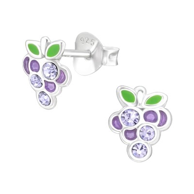 Grapes Crystal Ear Studs