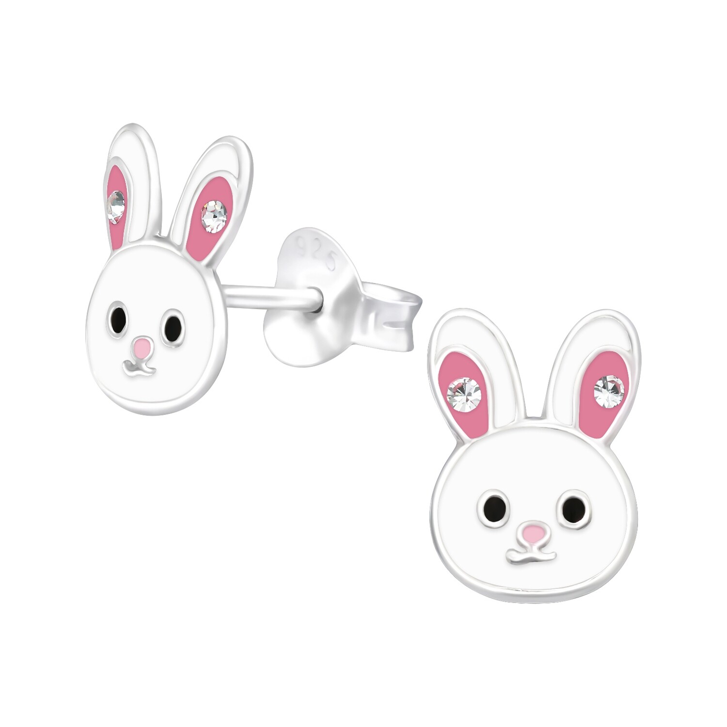 Happy Bunny Crystal Ear Studs
