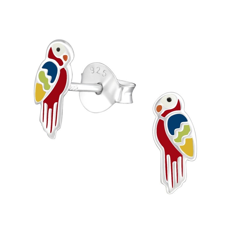 Colourful Parrot Ear Studs