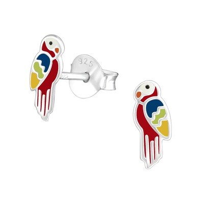 Colourful Parrot Ear Studs