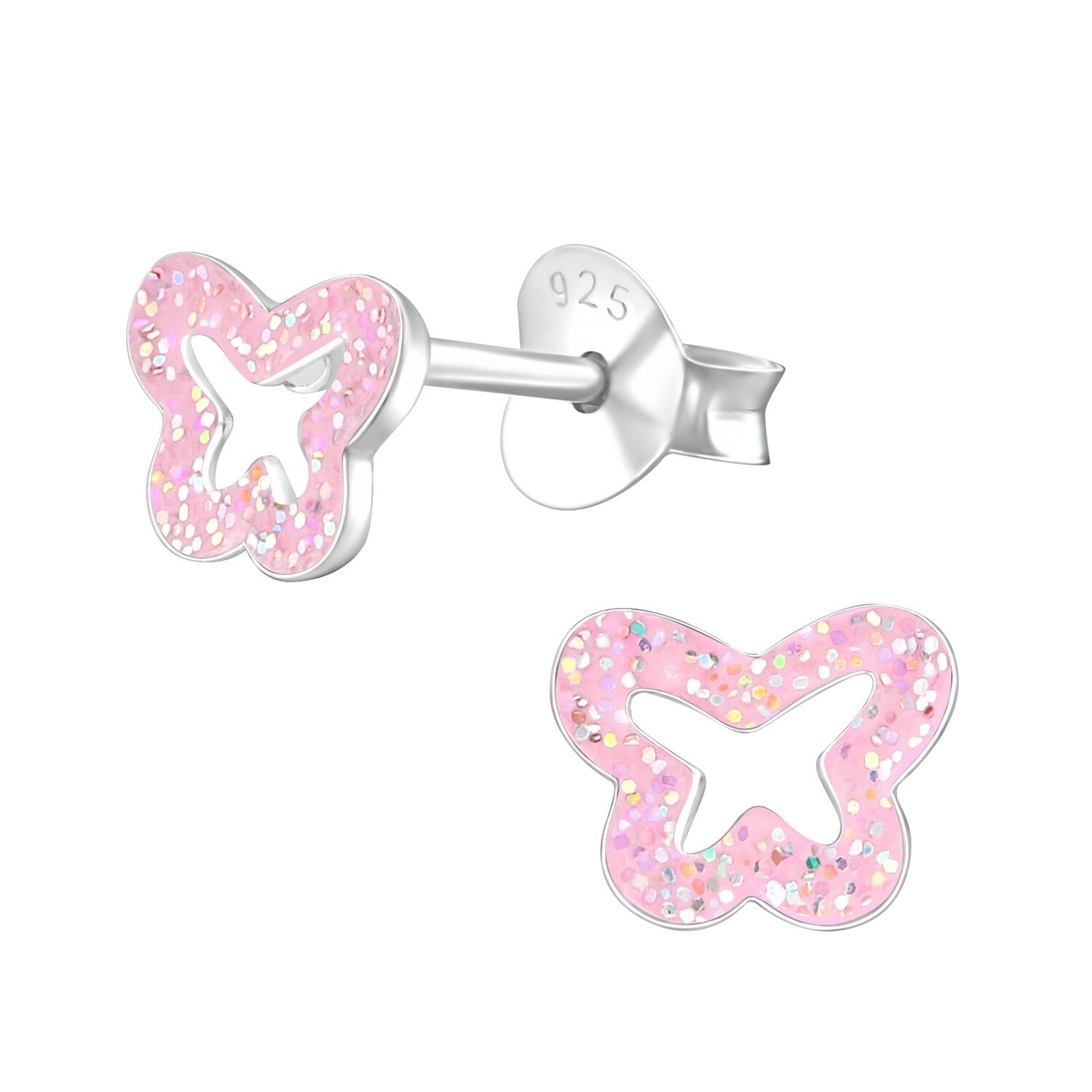 Glitter Butterfly Ear Studs